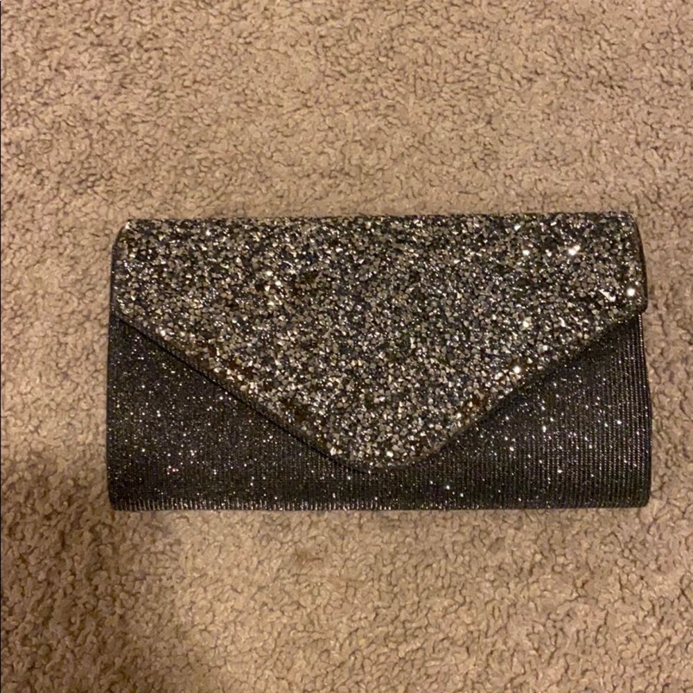 charcoal clutch purse
